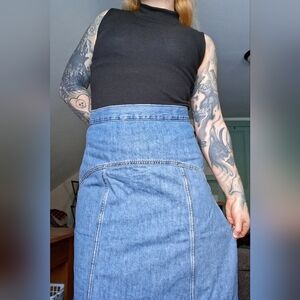 Old Navy Denim 100% Cotton High Waist A-Line Skirt